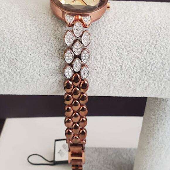 Akribos XXIV Women's AK 839 Watch 34mm Swarovski Crystals Rose Gold Bracelet‎ - Picture 10 of 10